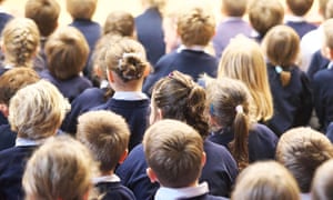 Group of children in a school hall