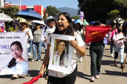 A march in Oaxaca on 16 October calling for action over Sandra’s disappearance.