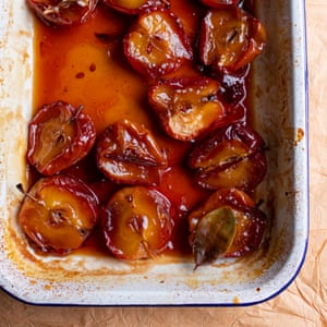 Nigel Slater’s baked apples with sherry and marmalade.