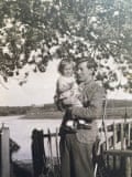 Yasmin with her father, Laurie Lee, West Sussex, 1940.