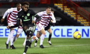 Odsonne Édouard opens the scoring from the penalty spot.