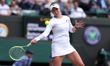 Barbora Krejcikova won the battle of French Open champions against Jelena Ostapenko.