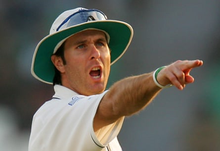 Michael Vaughan in the field for England