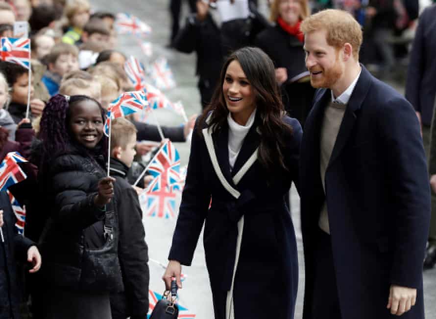 Meghan Markle and Prince Harry in Birmingham in March. The wedding takes place on 19 May.