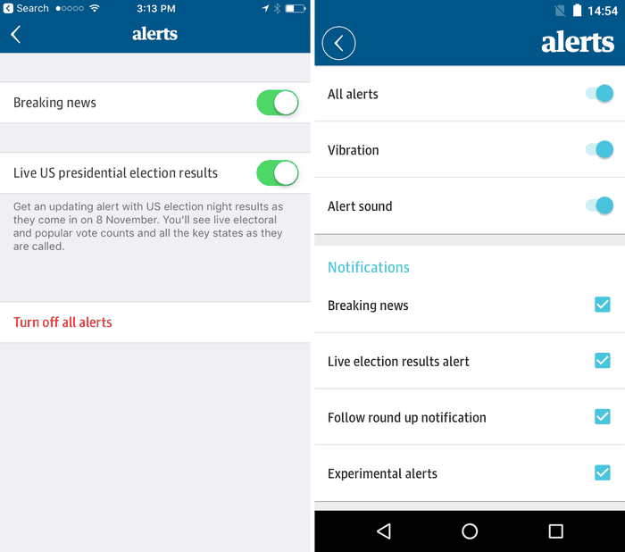Get Live Us Election Alerts In New Innovative Format From The Guardian Us News The Guardian