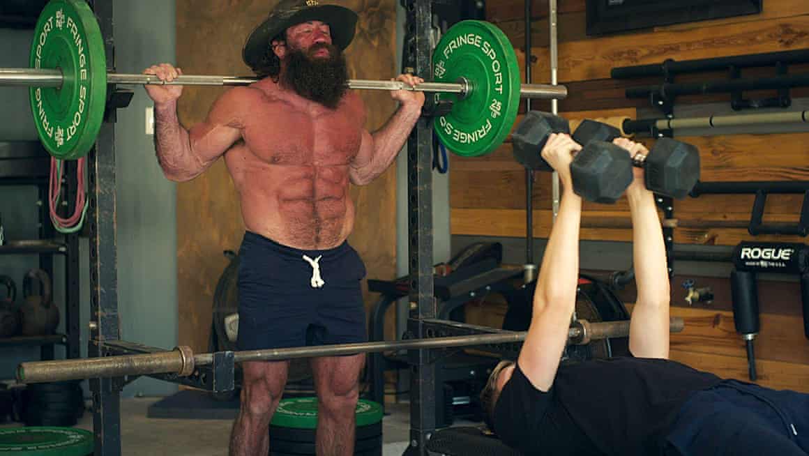 Brian ‘Liver King’ Johnson lifting weights