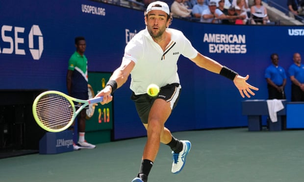 Matteo Berrettini on his way to a four-set victory.
