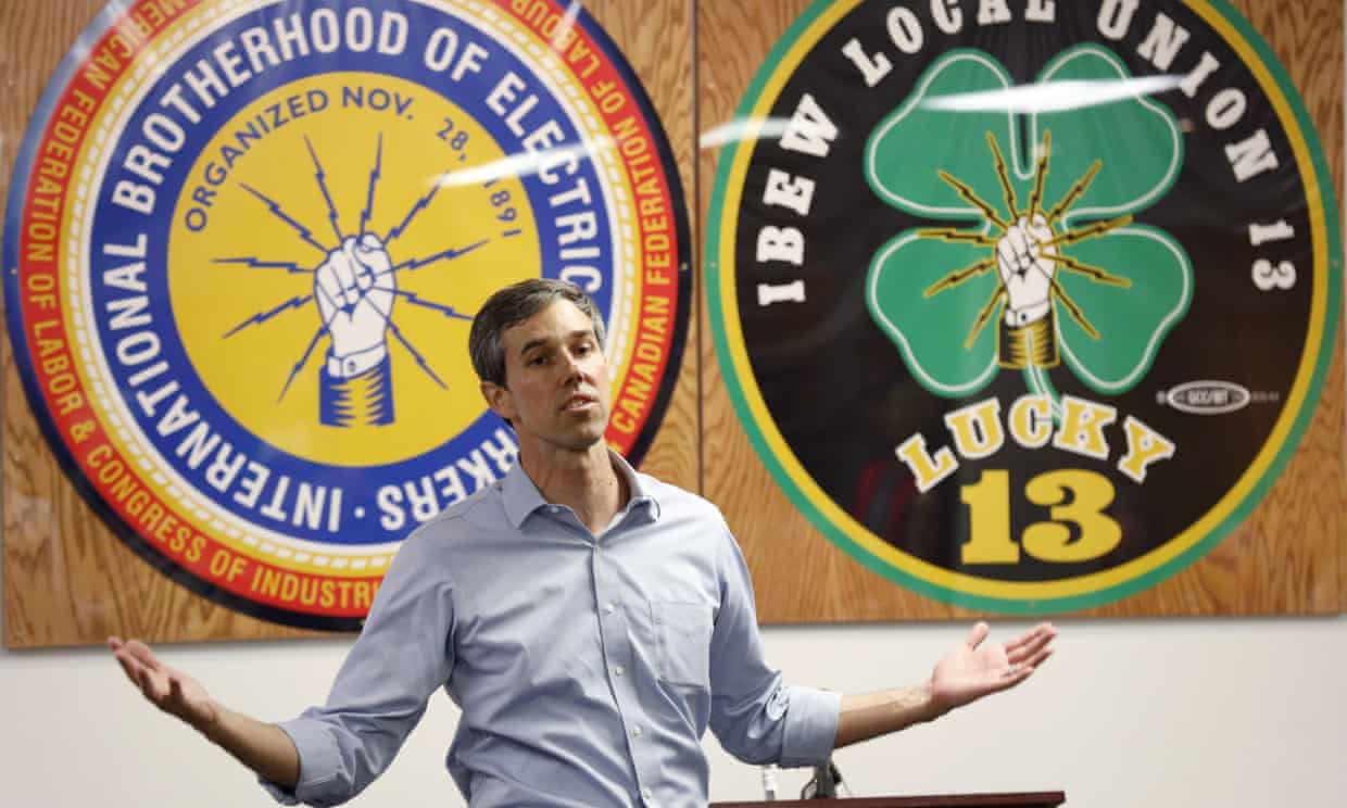 Beto O’Rourke, who received $476,000 from oil and gas sources in 2017-18, comes from a state that leads the country in both global warming pollution and renewable energy.