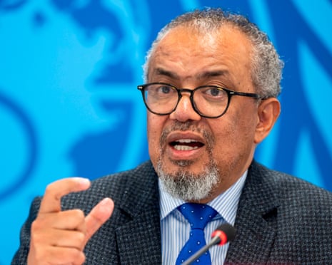 Tedros Adhanom Ghebreyesus, director general of the World Health Organization (WHO), briefs the media at the World Health Organization (WHO) headquarters in Geneva last week.