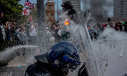 Far-right activists hold an ‘Enough is Enough’ protest on August 02, 2024 in Sunderland, England.