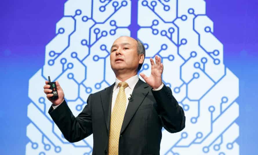 Masayoshi Son, the chief executive of SoftBank which wants to invest in 1,000 AI and Robotics companies over the next decade.