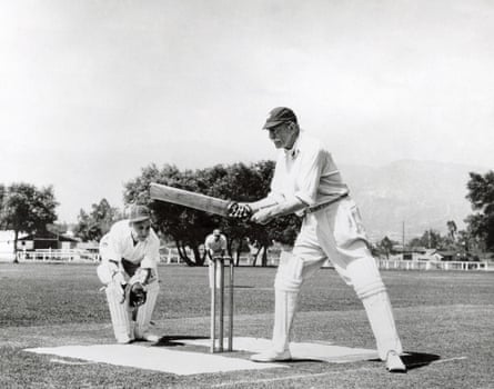 Charles Aubrey-Smith batting for the Hollywood, California cricket club, circa 1932.