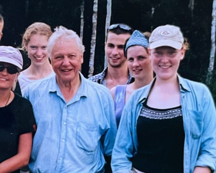 Bonnie standing next to David Attenborough