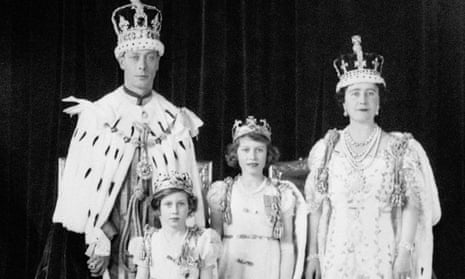 King George VI and Queen Elizabeth with their daughters after the king’s coronation in 1937.
