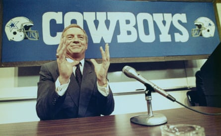 Jerry Jones announces the appointment of Jimmy Johnson as Dallas Cowboys coach in 1989.