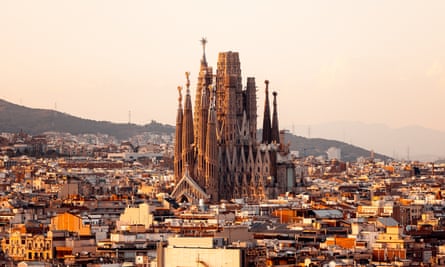 Barcelona skyline with Sagrada Familia