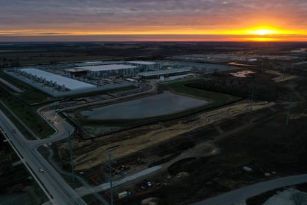 an aerial view of a datacenter