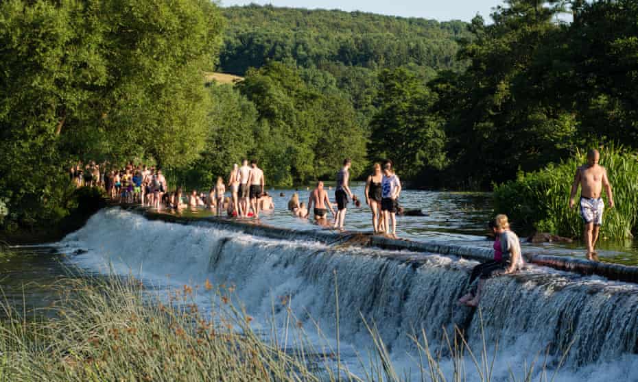Popular swim spots in Somerset such as Warleigh Weir have been closed leading to overcrowding at other sites.