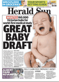 Front page Herald Sun