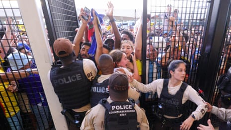 Copa América final marred by chaos outside stadium as fans break into venue – video