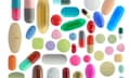 A collection of colourful pills