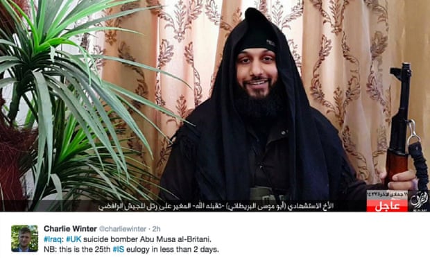 Photograph on Twitter purportedly of Abu Musa al-Britani