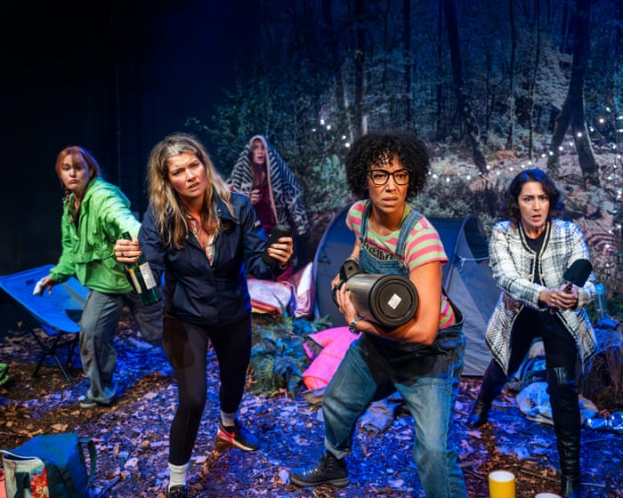 Kindling review – all-female ‘anti-friendship’ play gets boozy and primal in the woods