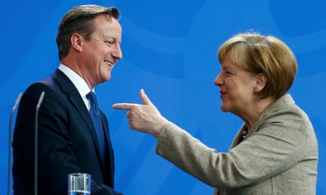 David Cameron and Angela Merkel.