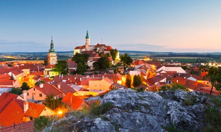 Mikulov, with its baroque castle, in the Czech Republic.