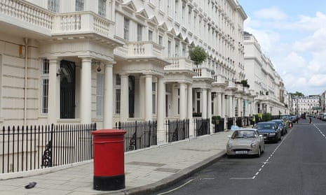 Luxury residential properties on Eaton Place, Belgravia, in London, one of the most expensive quarters of the British capital. 