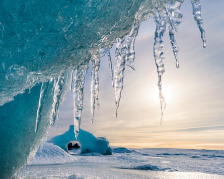 A position of an icy landscape.