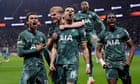 Solanke keeps cool from spot to send Spurs through to Europa League semi-finals