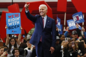Joe Biden campaigning in Detroit in March.