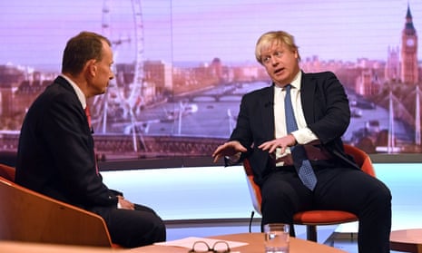 Andrew Marr (left) and Boris Johnson