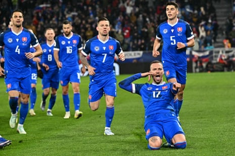 Lukas Haraslin restores the lead for Slovakia.