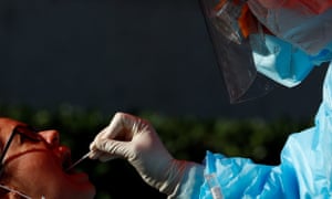A foreign journalist is tested for coronavirus