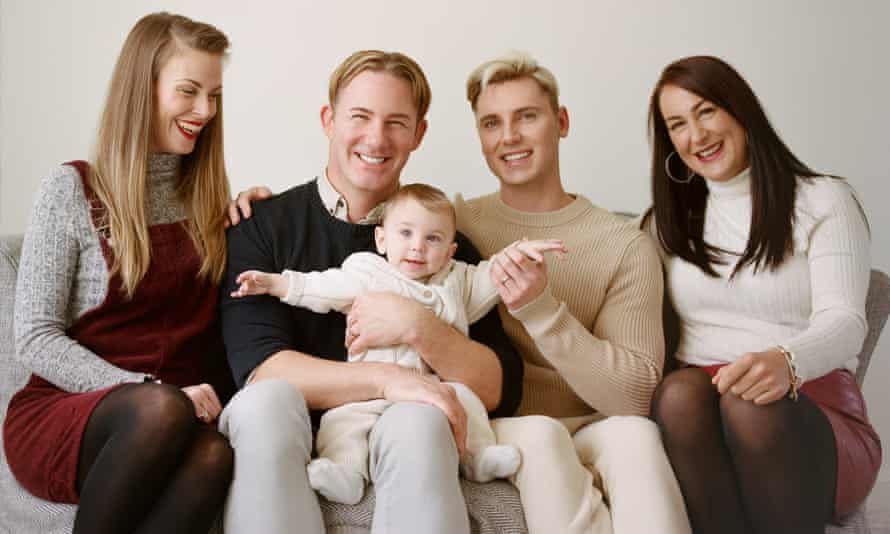 Rachael (left), egg donor, and her sister Leanne (right), surrogate for Kevin (left) and Spencer