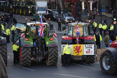 Tractors in Whitehall.