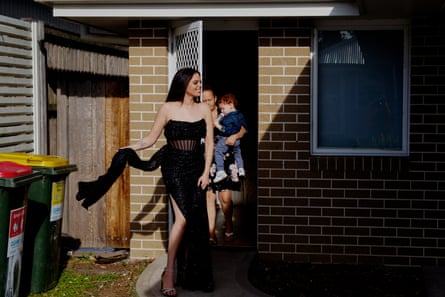 Trevanna leaves for her school formal with her son and mother-in-law
