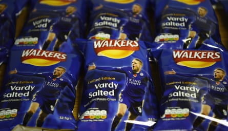Packs of Walkers Vardy Salted crisps