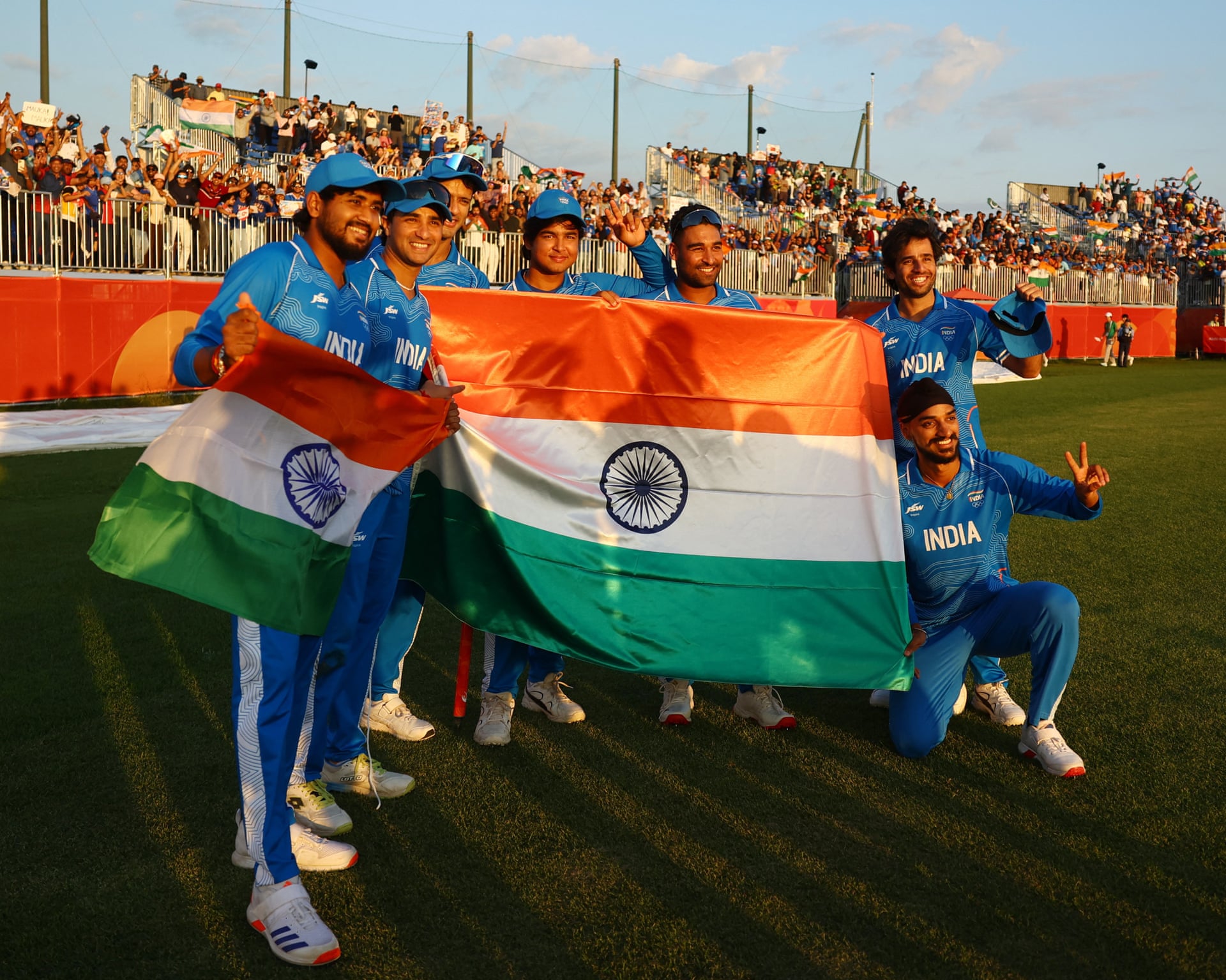 Photo: The Guardian India Beats Pakistan to Win Asian Games Men's Cricket Gold Medal