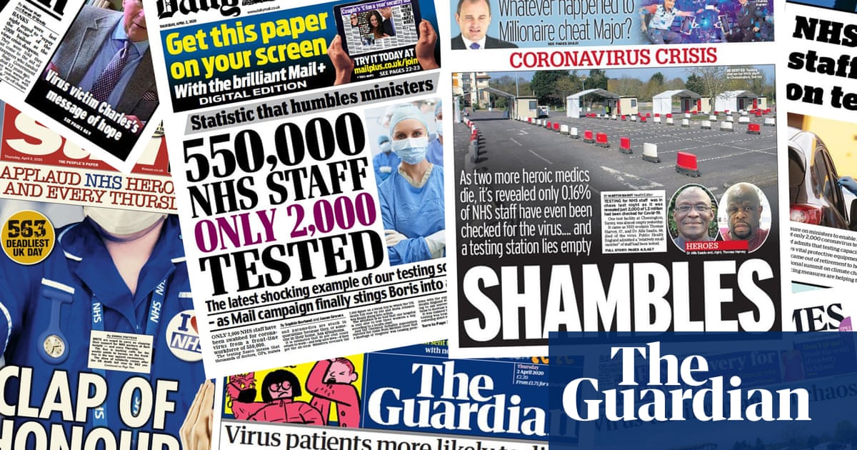Shambles Chaos Ridiculous What The Uk Papers Say About Covid 19 Testing Uk News The Guardian