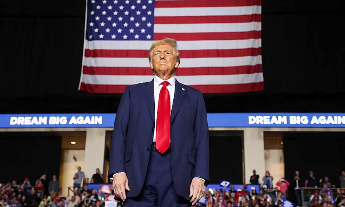 Donald Trump attends a campaign event in Allentown, Pennsylvania.