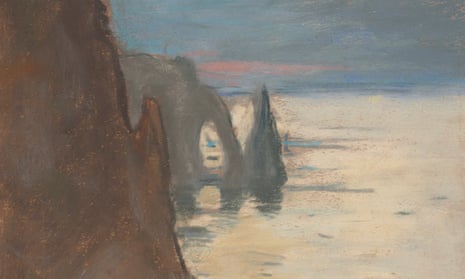 Detail from Claude Monet’s Etretat, L’Aigulle et La Porte d’Aval, c.1885.
