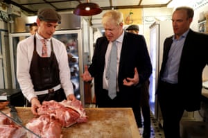 Boris Johnson and Dominic Raab with a big piece of meat