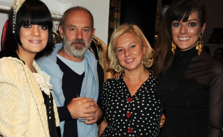 Lily Allen with her father, Keith Allen, mother, Alison Owen, and sister Sarah Owen