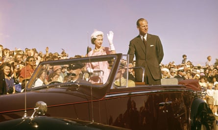 Queen Elizabeth and Prince Philip in Adelaide, Australia, in 1963.