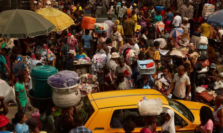 Balogun market in Lagos, Nigeria.