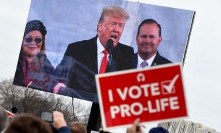 Trump speaks at the March for Life in January 2020.