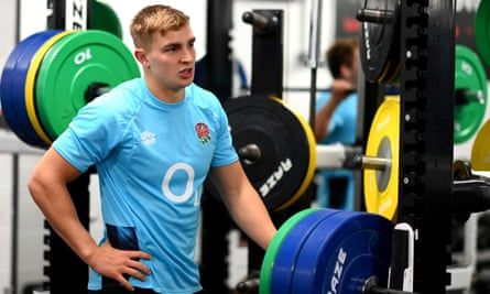 Jack van Poortvliet in the gym during an England training session